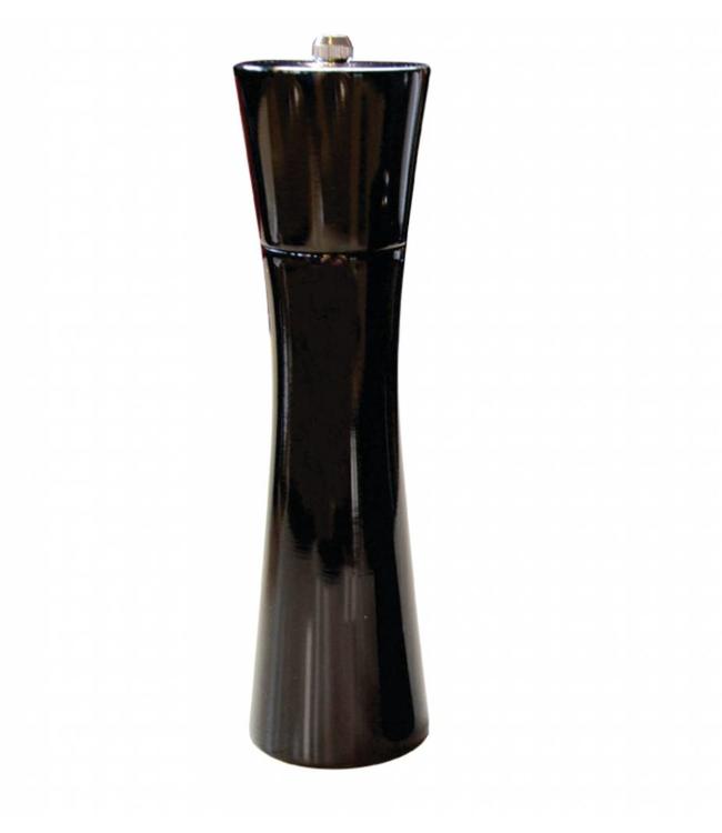 A LA CUISINE RUBBER/WOOD SALT/PEPPER MILL w/CERAMIC GRINDER BLACK 8" (MP12)