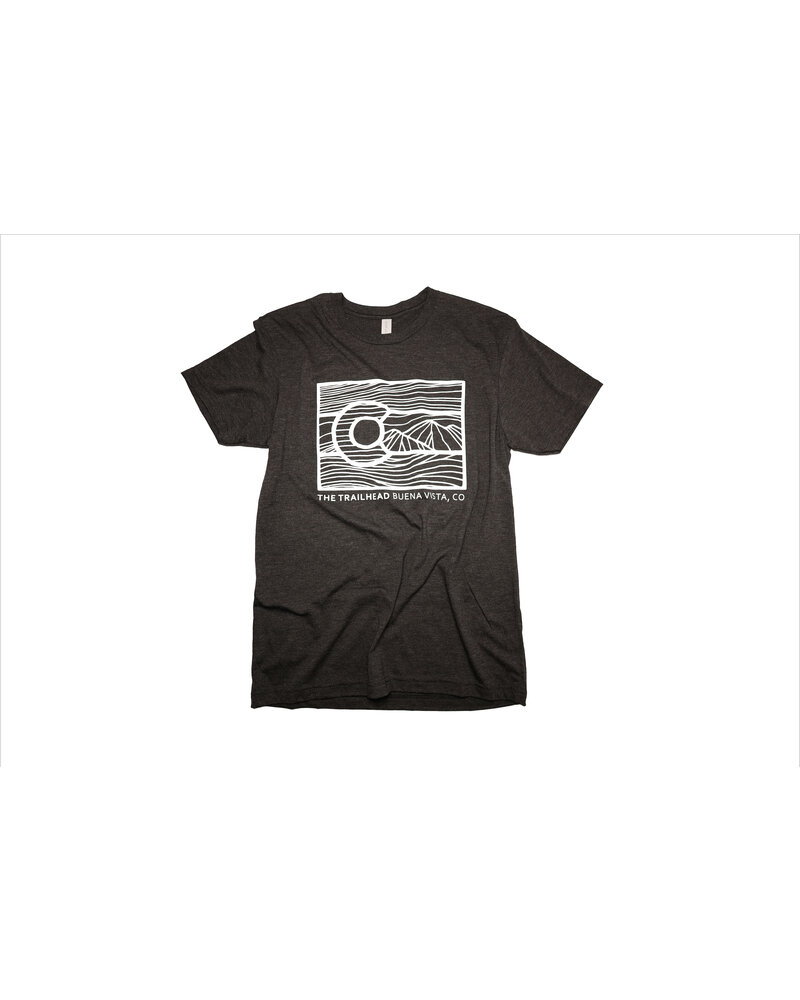 The Trailhead Tri-Blend Crew Line Art Colorado Tee