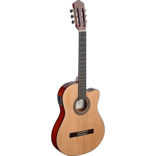 Stagg Mencia series cutaway acoustic-electric classical guitar with thin body and solid spruce top Stagg Mencia series cutaway acoustic-electric classical guitar with thin body and solid spruce top