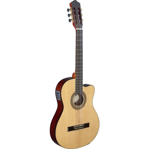 Stagg Cereza series cutaway acoustic-electric classical guitar with thin body and solid spruce top Stagg Cereza series cutaway acoustic-electric classical guitar with thin body and solid spruce top