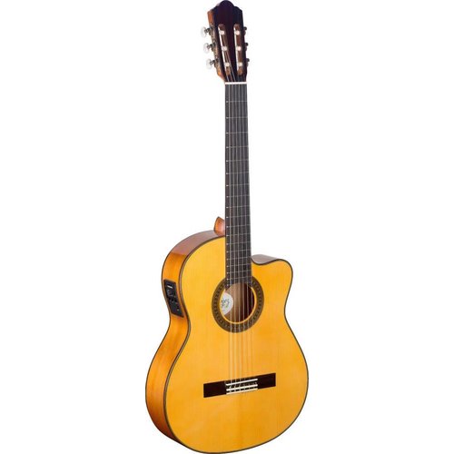 Stagg Cutaway acoustic-electric flamenco classical guitar with solid spruce top and Fishman equaliser Stagg Cutaway acoustic-electric flamenco classical guitar with solid spruce top and Fishman equaliser