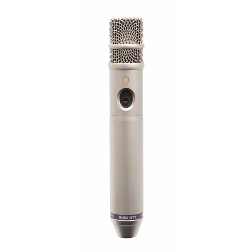 RODE NT3 Multi-powered 3/4" cardioid condenser microphone. P48 and 9V battery powered. RODE NT3 Multi-powered 3/4" cardioid condenser microphone. P48 and 9V battery powered.