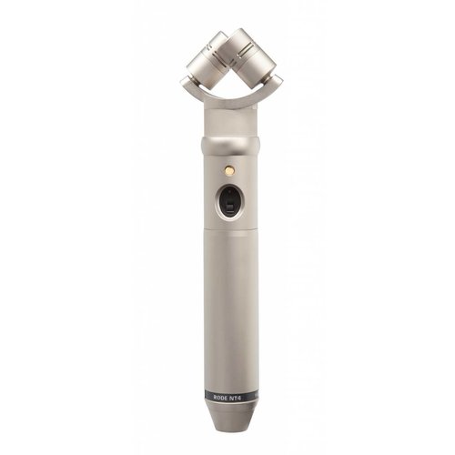 RODE NT4 Fixed X/Y stereo 1/2" condenser microphone. P48 and 9V battery powered. RODE NT4 Fixed X/Y stereo 1/2" condenser microphone. P48 and 9V battery powered.