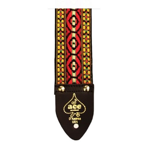 ACE ACE 4 Bohemian Red 2" Vintage Reissue Strap ACE ACE 4 Bohemian Red 2" Vintage Reissue Strap