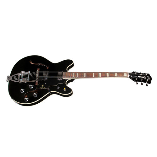 Guild Starfire V w/ Guild Vibrato Tailpiece Black Semi-Hollow Body w/Case Guild Starfire V w/ Guild Vibrato Tailpiece Black Semi-Hollow Body w/Case