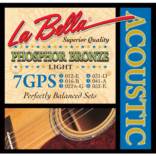 La Bella 7GPS Phosphore bronze - Light Guage Acoustic Strings La Bella 7GPS Phosphore bronze - Light Guage Acoustic Strings