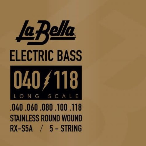 La Bella RX-S5A RX Series, 40-118 Stainless Steel Long Scale Bass Strings La Bella RX-S5A RX Series, 40-118 Stainless Steel Long Scale Bass Strings
