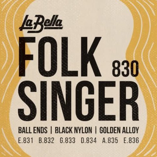 La Bella 830 Folksinger - Black Nylon La Bella 830 Folksinger - Black Nylon