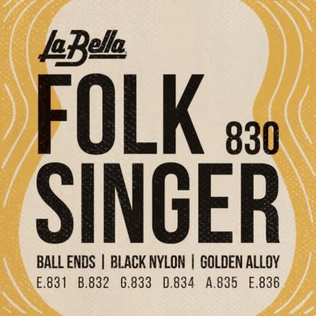 La Bella 830 Folksinger - Black Nylon
