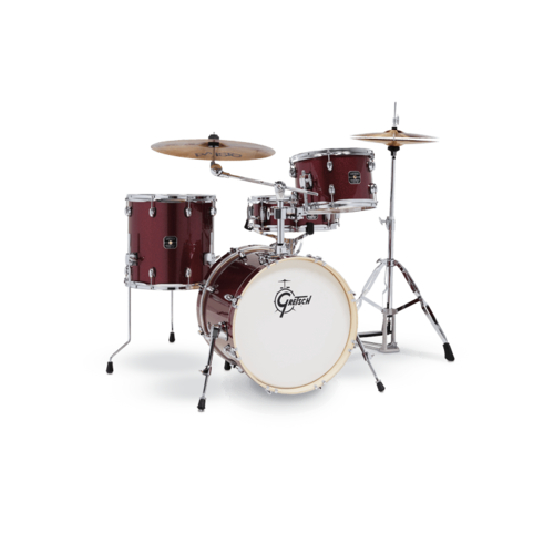 Gretsch Drums Gretsch GE4S484-RS Energy 4 Pc Drum Street Kit w/ Hardware - Ruby Red Sparkle Gretsch Drums Gretsch GE4S484-RS Energy 4 Pc Drum Street Kit w/ Hardware - Ruby Red Sparkle
