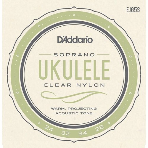 D'Addario EJ65S Pro-Arte Custom Extruded Nylon Ukulele Strings Soprano D'Addario EJ65S Pro-Arte Custom Extruded Nylon Ukulele Strings Soprano