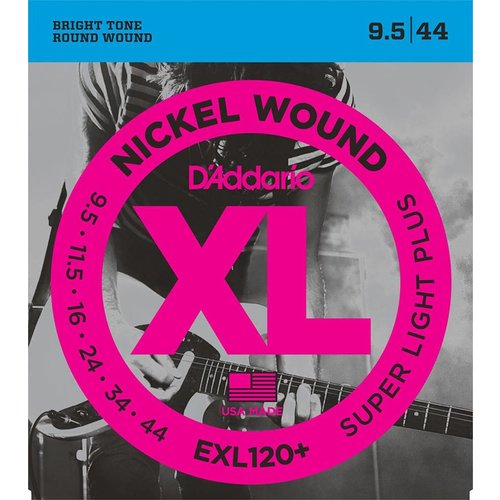 D'Addario EXL120+ Nickel Wound Electric Guitar Strings Super Light Plus 9.5-44 D'Addario EXL120+ Nickel Wound Electric Guitar Strings Super Light Plus 9.5-44