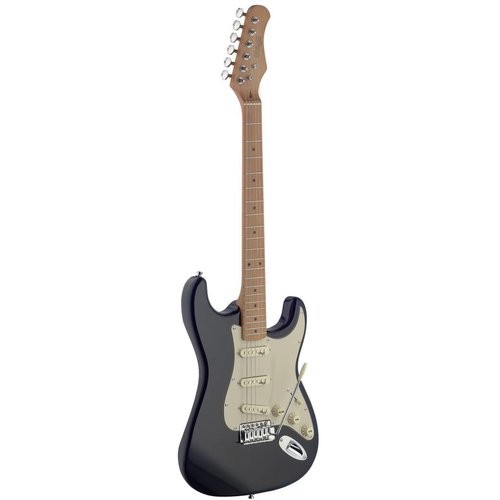 Stagg SES50M-BK Vintage Style Electric Guitar with Solid Alder Body - Black Stagg SES50M-BK Vintage Style Electric Guitar with Solid Alder Body - Black