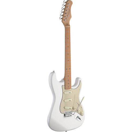 Stagg SES50M Vintage Style Electric Guitar with Solid Alder Body - Cream White Stagg SES50M Vintage Style Electric Guitar with Solid Alder Body - Cream White