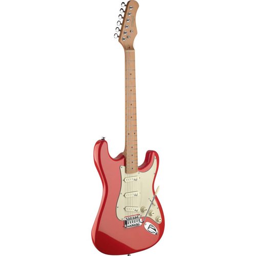 Stagg SES50M-FRD Vintage Style Electric Guitar with Solid Alder Body - Fiesta Red Stagg SES50M-FRD Vintage Style Electric Guitar with Solid Alder Body - Fiesta Red
