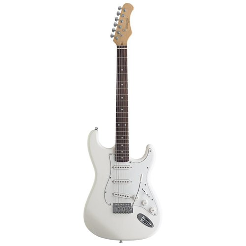 Stagg S300-WH Standard 6-String Electric Guitar with Classic S Style Bridge - White Stagg S300-WH Standard 6-String Electric Guitar with Classic S Style Bridge - White