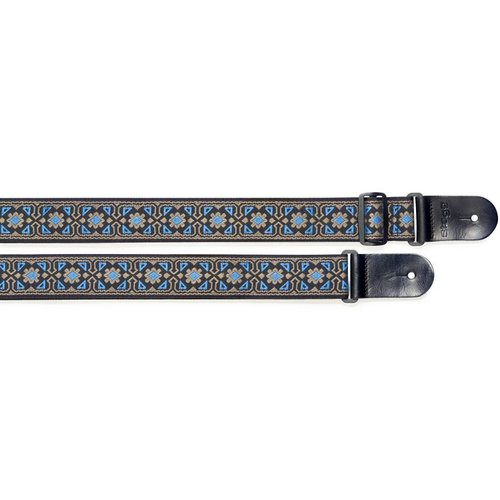 Stagg SWO-FLO BLU Woven Nylon Guitar Strap with Flower Pattern - Blue Stagg SWO-FLO BLU Woven Nylon Guitar Strap with Flower Pattern - Blue