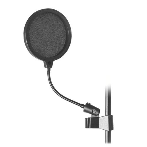 On-Stage Stands ASVS6-B Pop Blocker 6 Inch - Black w/ 6in Gooseneck &Clamp On-Stage Stands ASVS6-B Pop Blocker 6 Inch - Black w/ 6in Gooseneck &Clamp