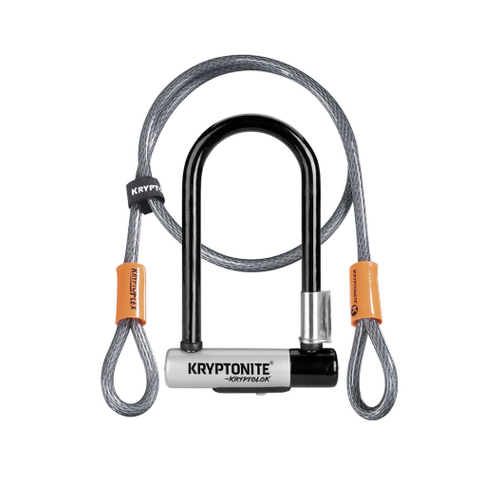 Kryptonite Cadenas en U Kryptonite Kryptolok Mini-7 avec 4'' Cable Flex