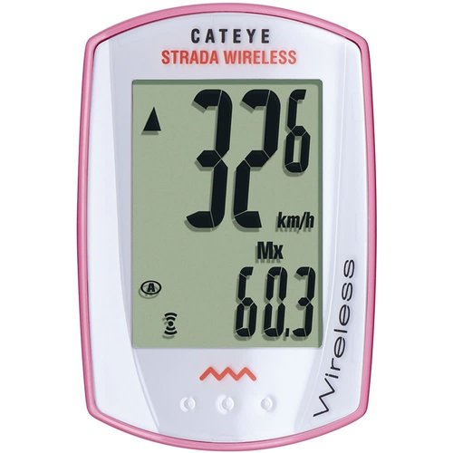 CatEye Odometre Cateye Strada Wireless Rose/Blanc CatEye Odometre Cateye Strada Wireless Rose/Blanc