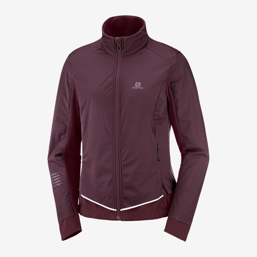 Salomon Salomon Lightning Lightshell Woman Jacket Bungundy Salomon Salomon Lightning Lightshell Woman Jacket Bungundy