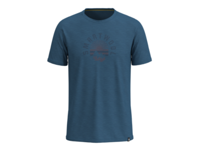 Smartwool T-Shirt Smartwool Merino Sunrise Mountains Bleu