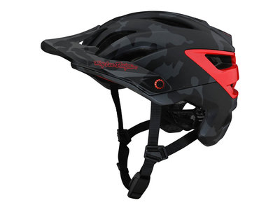 Troy Lee Designs Troy Lee Designs A3 Uno MIPS MTB Helmet (Camo Black/Red)