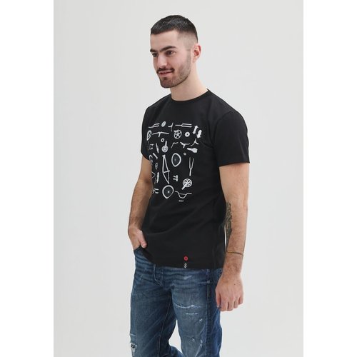 Oöm Ethikwear Oöm Bike Parts T-Shirt Black Oöm Ethikwear Oöm Bike Parts T-Shirt Black