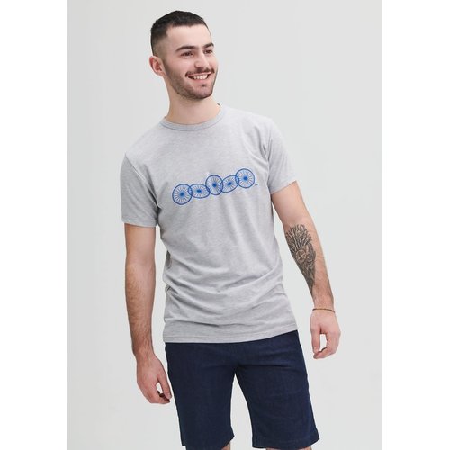 Oöm Ethikwear Oöm Wheels T-Shirt Grey Oöm Ethikwear Oöm Wheels T-Shirt Grey