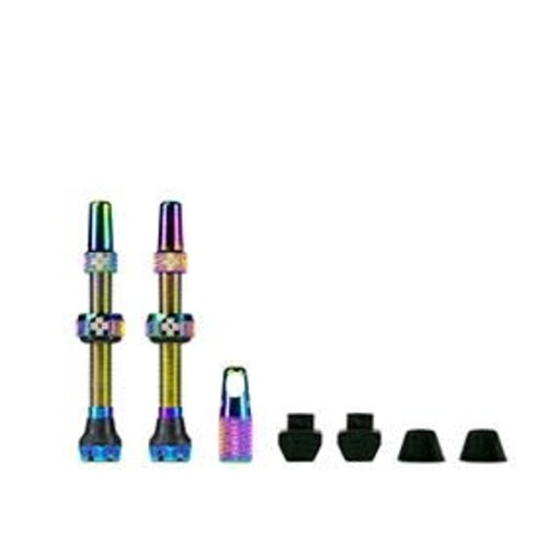 Muc-Off Valve Muc-Off V2 Tubeless Presta 44mm Paire Iridescent Muc-Off Valve Muc-Off V2 Tubeless Presta 44mm Paire Iridescent