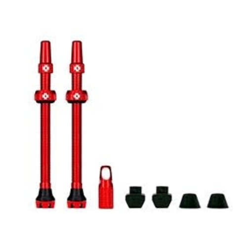 Muc-Off Valve Muc-Off V2 Tubeless Presta 80mm Paire Rouge Muc-Off Valve Muc-Off V2 Tubeless Presta 80mm Paire Rouge