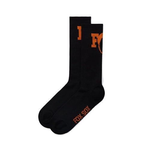 Fox Fox Orange Logo 7'' Sock Black (One size)