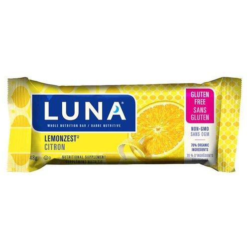 Clif Bar Barre Clif Luna Lemon Zest sans gluten 48g
