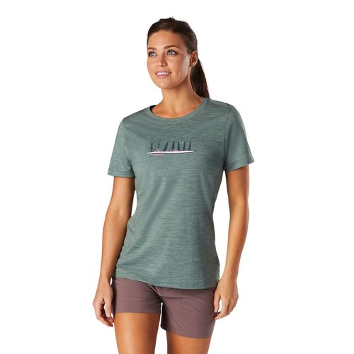 Smartwool Smartwool Merino Camping With Friends Woman T-Shirt Sage Green