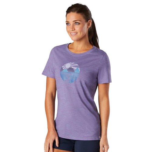 Smartwool Smartwool Merino Sunset Stream Woman T-Shirt Purple