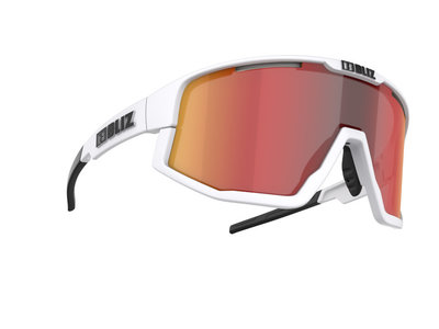 Bliz Lunette Bliz Fusion 2022 Blanc Mat - Lentille Smoke w Rouge Multi cat:3