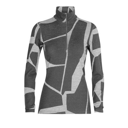 Icebreaker Sous-vêtement Icebreaker Merino 250 Vertex LS Half Zip Thermal Femme Noir fracturé Icebreaker Sous-vêtement Icebreaker Merino 250 Vertex LS Half Zip Thermal Femme Noir fracturé