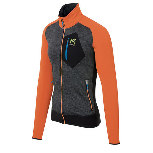 Karpos Chandail Karpos Odle Fleece Tangerine/Noir Karpos Chandail Karpos Odle Fleece Tangerine/Noir