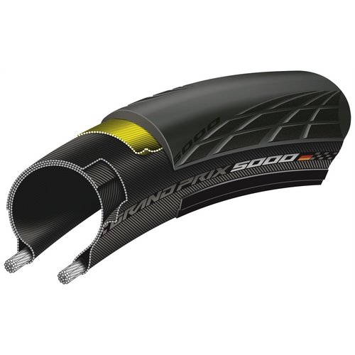 Continental Continental Grand Prix 5000 700x25 BlackChili Tire (Black)