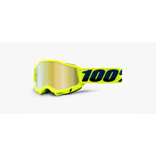100% 100 Percent Accuri 2 Hi-Viz Yellow Goggle (Mirror Gold Lens)