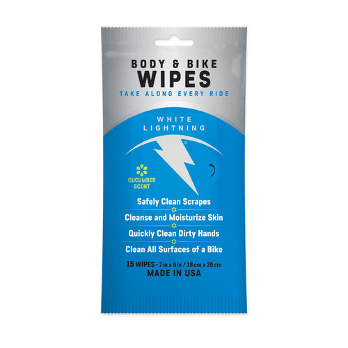 White Lightning Lingettes corps et vélo en bambou White Lightning Lingettes corps et vélo en bambou
