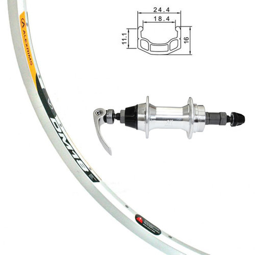 Alexrims Roue arrière Alex Rims 700c DM-18 36T Alliage Roue-libre QR Argent Alexrims Roue arrière Alex Rims 700c DM-18 36T Alliage Roue-libre QR Argent