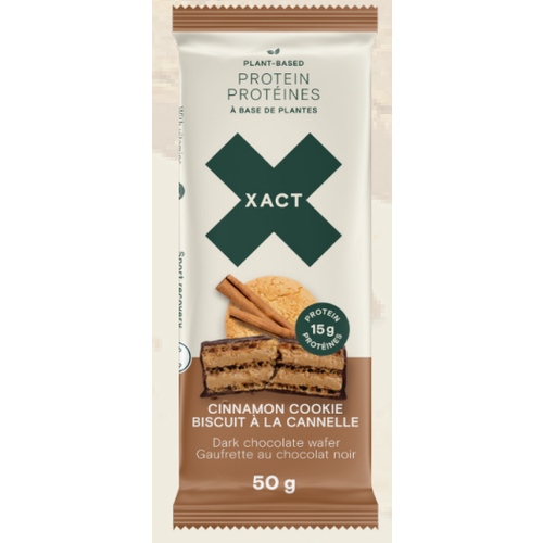 Xact Nutrition Gaufrette de protéines végétales Xact Chocolat/Biscuit à la cannelle 50g
