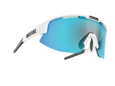 Bliz Bliz Matrix White Sunglasses (Smoke/Blue Multi Lens)