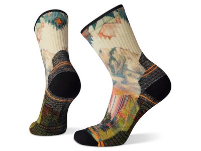 Smartwool Smartwool Hike Light Cushion Mountain Print Crew Woman Socks Natural