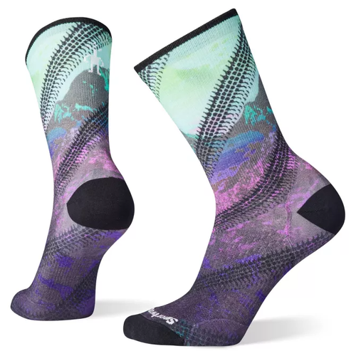 Smartwool Bas Smartwool Cycle Zero Cushion Mountain Print Crew Femme Mauve Smartwool Bas Smartwool Cycle Zero Cushion Mountain Print Crew Femme Mauve