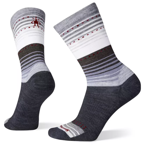 Smartwool Bas Smartwool Everyday Stitch Stripe Crew Femme Charcoal Smartwool Bas Smartwool Everyday Stitch Stripe Crew Femme Charcoal