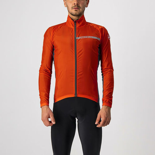 Castelli Castelli Squadra Stretch Jacket Fiery Red/Dark Gray