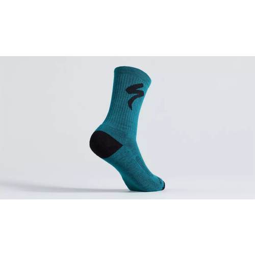 Specialized Specialized Logo Merino Midweight Sock Tropical Blue Specialized Specialized Logo Merino Midweight Sock Tropical Blue