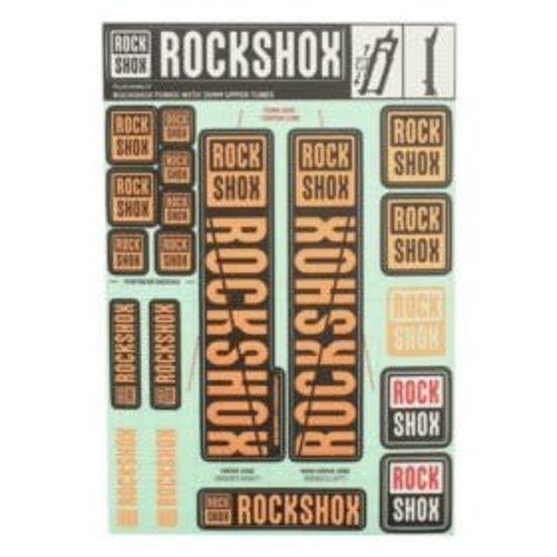 Rockshox Autocollants RockShox 35mm 2018 Orange Rockshox Autocollants RockShox 35mm 2018 Orange